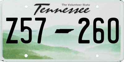TN license plate Z5726O