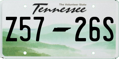 TN license plate Z5726S