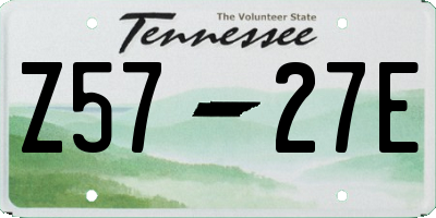 TN license plate Z5727E