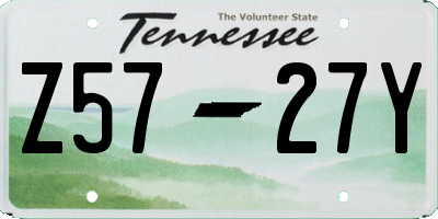 TN license plate Z5727Y