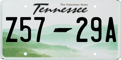 TN license plate Z5729A