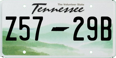 TN license plate Z5729B