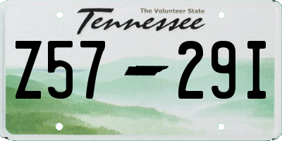 TN license plate Z5729I