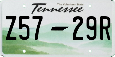 TN license plate Z5729R