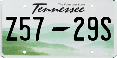 TN license plate Z5729S