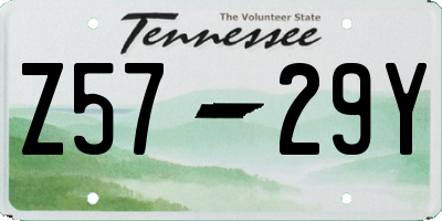 TN license plate Z5729Y