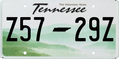 TN license plate Z5729Z