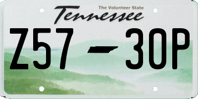 TN license plate Z5730P
