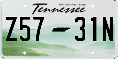 TN license plate Z5731N