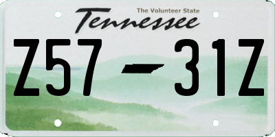 TN license plate Z5731Z