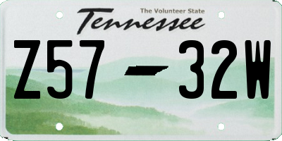 TN license plate Z5732W