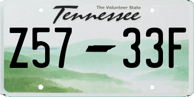 TN license plate Z5733F
