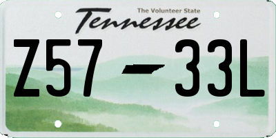 TN license plate Z5733L