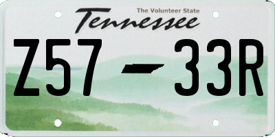 TN license plate Z5733R