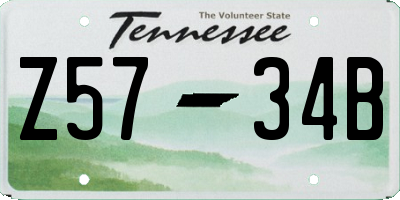 TN license plate Z5734B