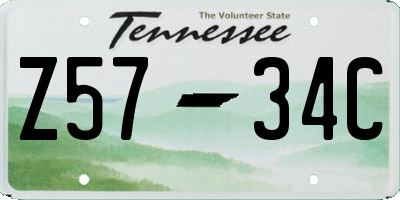TN license plate Z5734C