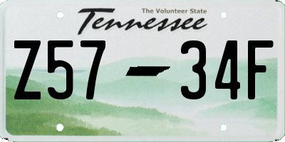 TN license plate Z5734F