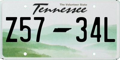 TN license plate Z5734L