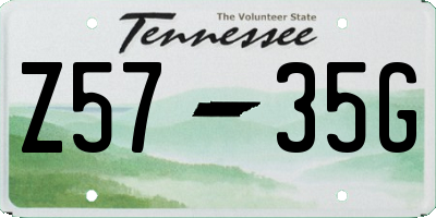 TN license plate Z5735G