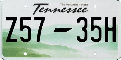 TN license plate Z5735H