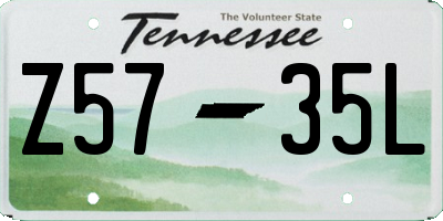 TN license plate Z5735L