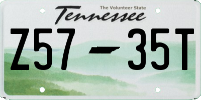 TN license plate Z5735T