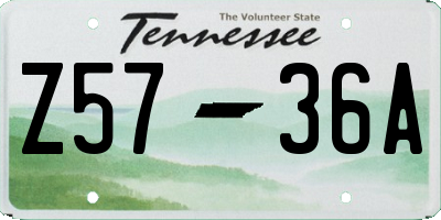 TN license plate Z5736A