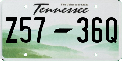 TN license plate Z5736Q