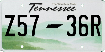 TN license plate Z5736R