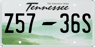 TN license plate Z5736S