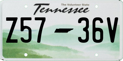 TN license plate Z5736V