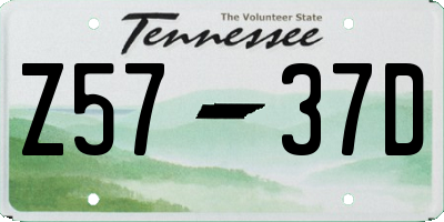 TN license plate Z5737D
