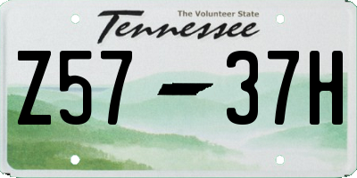 TN license plate Z5737H