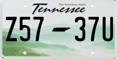 TN license plate Z5737U