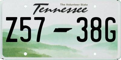 TN license plate Z5738G