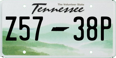TN license plate Z5738P