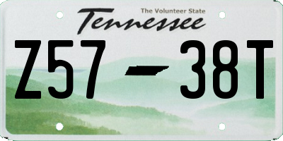 TN license plate Z5738T