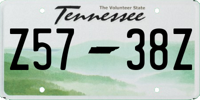 TN license plate Z5738Z