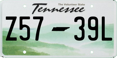 TN license plate Z5739L