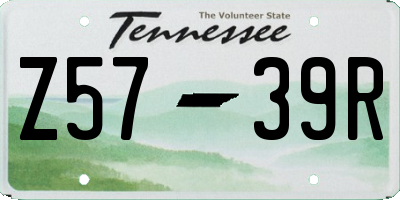 TN license plate Z5739R