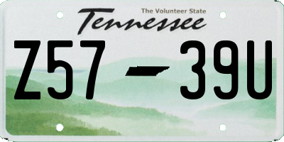 TN license plate Z5739U