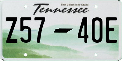 TN license plate Z5740E