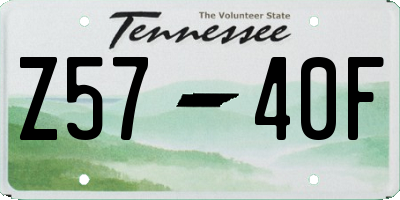 TN license plate Z5740F