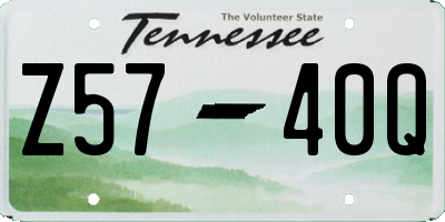 TN license plate Z5740Q