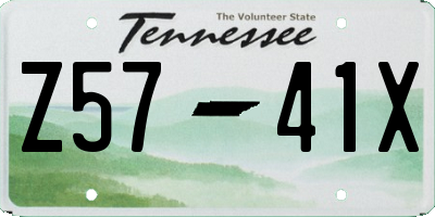 TN license plate Z5741X