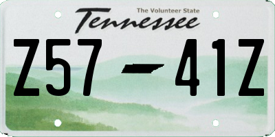 TN license plate Z5741Z
