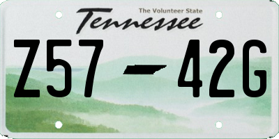 TN license plate Z5742G