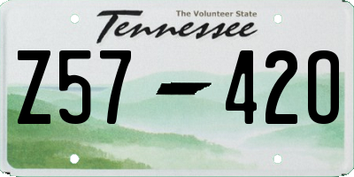 TN license plate Z5742O