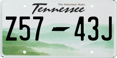 TN license plate Z5743J