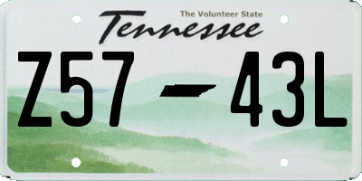 TN license plate Z5743L
